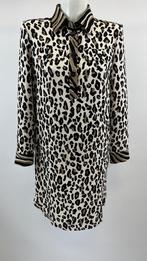 MARCCAIN Bruin beige print jurk  MAAT 1 - EU 34, Bruin, Ophalen of Verzenden, Zo goed als nieuw, Maat 34 (XS) of kleiner