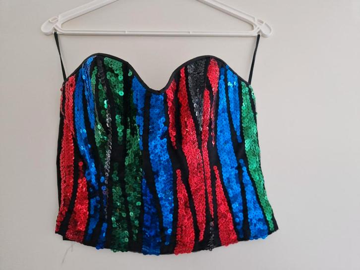 Top met pailletten merk mody mary maat M 38, Kleding | Dames, Tops, Zo goed als nieuw, Maat 38/40 (M), Zonder mouw, Ophalen of Verzenden