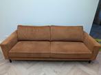 Mooie suede cognac bank, Ophalen, Driepersoons, 75 tot 100 cm, Zo goed als nieuw