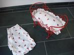 Vintage poppenwiegje met matras en hemel, Ophalen of Verzenden