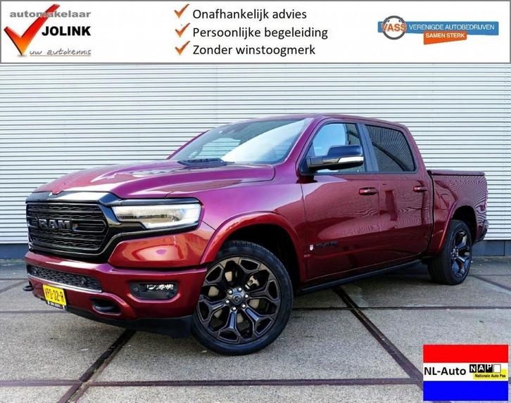 Dodge RAM Crew Cab 5.7i V8 Hemi 4x4 Limited Night I NL-Auto, Auto's, Bestelauto's, 4x4, ABS, Airbags, Airconditioning, Alarm, Android Auto