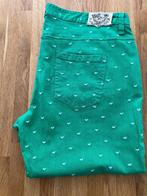Notthesame broek - groen met witte hartjes - maat 46, Kleding | Dames, Maat 46/48 (XL) of groter, Ophalen of Verzenden, Driekwart