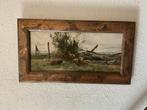 Henry Schouten Schapen in landschap bij Hek., Antiek en Kunst, Kunst | Schilderijen | Klassiek, Ophalen of Verzenden