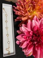 Gouden armband met hartjes, Minder dan 4 cm, Ophalen of Verzenden, Zo goed als nieuw, Goud
