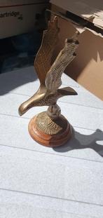 Vintage Messing adelaar op voetstuk, presse-papier, Ophalen of Verzenden, Brons