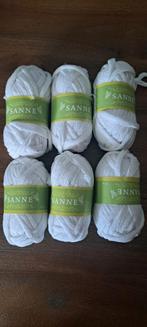 Sanne Glitter Garen wit 6 bollen, Ophalen of Verzenden, Nieuw, Breien of Haken, Wol of Garen