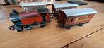 Horby O spoor Locomotief met 3 wagons, Antiek en Kunst, Antiek | Speelgoed, Ophalen of Verzenden