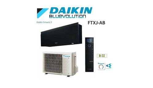 DAIKIN EMURA 3 FULL BLACK INVERTER WARMTEPOMP A+++ R32 WIFI, Witgoed en Apparatuur, Airco's, Nieuw, Wandairco, 100 m³ of groter