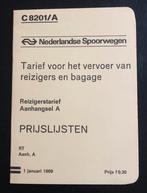 NS Prijslijsten boekje 1969 voor Reizigers en Bagage., Verzenden, Zo goed als nieuw, Trein, Boek of Tijdschrift