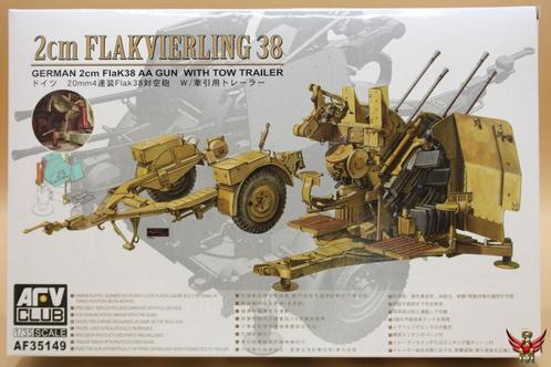 AFV Club 1/35 German WWII 2 cm Flakvierling 38, Hobby en Vrije tijd, Modelbouw | Auto's en Voertuigen, Nieuw, Overige typen, 1:32 tot 1:50