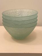 Mintgroene glazen schaaltjes, Ophalen of Verzenden, Overige stijlen, Glas, Schaal of Schalen