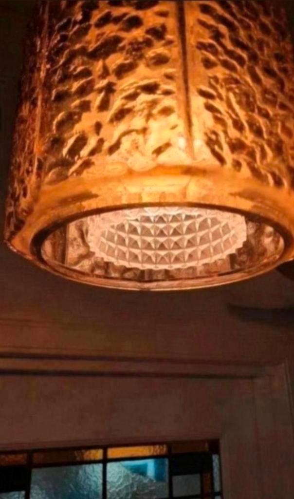Orrefors vintage hanglamp. Carl Fagerlund., Huis en Inrichting, Lampen | Hanglampen, Zo goed als nieuw, Minder dan 50 cm, Glas