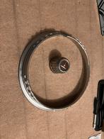 4 chrome velgringen, Auto diversen, Wieldoppen, Ophalen, Zo goed als nieuw