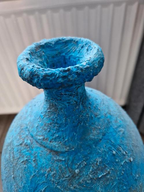 Grote blauwe sier kruik vaas  TIP voor bloemstuk, Huis en Inrichting, Woonaccessoires | Vazen, Zo goed als nieuw, Blauw, 50 tot 75 cm