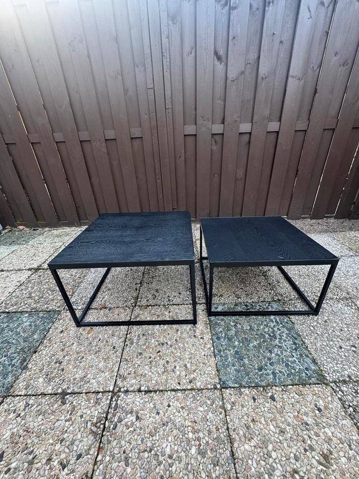 Wehkamp Salontafel Set Rio XL & L - Zwart, Huis en Inrichting, Tafels | Salontafels, Gebruikt, Minder dan 50 cm, 50 tot 100 cm