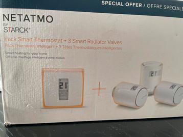 Netatmo Slimme Thermostaat + 3 Radiatorkranen beschikbaar voor biedingen