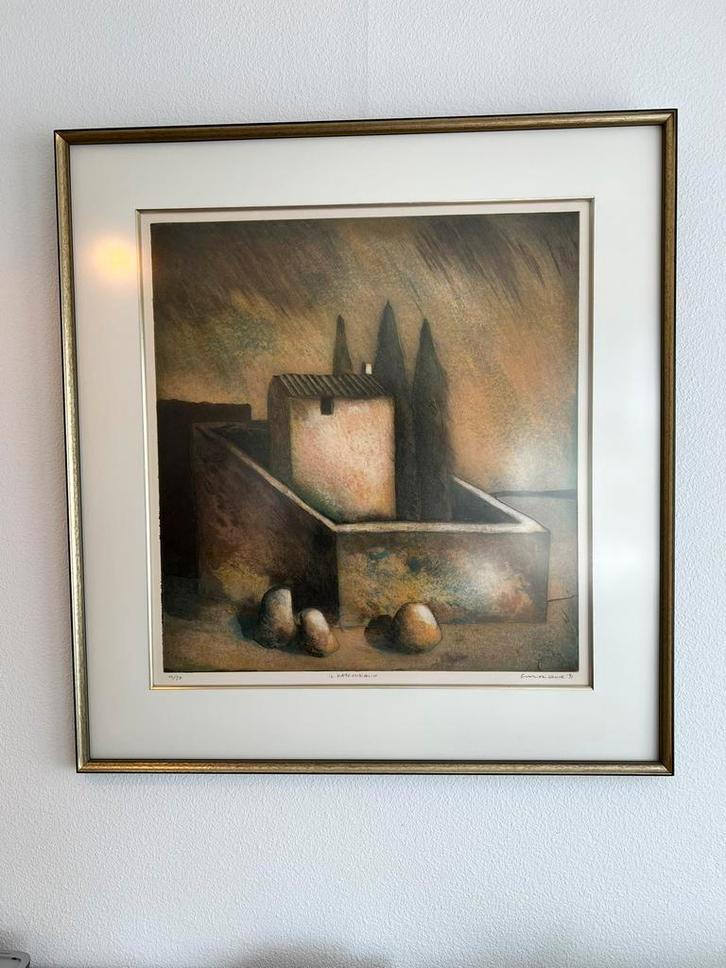 Abstracte litho il nascondiglio Elmar, Antiek en Kunst, Kunst | Schilderijen | Klassiek, Ophalen of Verzenden