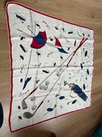 Wit zijde vierkanr golf sjaaltje vintage, Maat 38/40 (M), Ophalen of Verzenden, Zo goed als nieuw, X