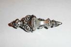Broche Breipendop Zilver bewerkt Gebr. Niekerk Versierd, 4 tot 7 cm, Verzenden, Zo goed als nieuw, Zilver