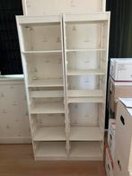2 leuke witte boekenkasten, Huis en Inrichting, Kasten | Boekenkasten, Ophalen, Gebruikt, 25 tot 50 cm, 150 tot 200 cm
