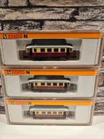 3x arnold wagon rijtuigen N spoor trein 1:160, Arnold, Gelijkstroom, Wagon, Ophalen of Verzenden