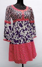 Nieuw! Rain Beaux rood/blauw jurkje 100% katoen maat XS, Kleding | Dames, Jurken, Nieuw, Ophalen of Verzenden, Knielengte, Maat 34 (XS) of kleiner