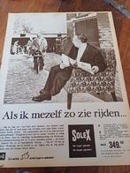 Advertentie van Solex bromfiets dag in, dag uit 1958, Verzamelen, Merken en Reclamevoorwerpen, Ophalen of Verzenden, Zo goed als nieuw