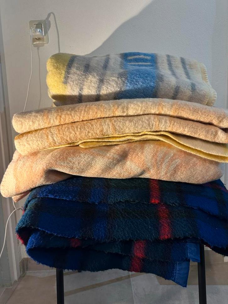 Vintage Wollen Dekens - Set van 5, Huis en Inrichting, Stoffering | Tapijten en Kleden, Gebruikt, 100 tot 150 cm, 150 tot 200 cm