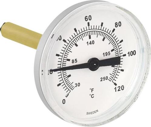 Bimetaal buisthermometer met voeler/sensor 61 mm - 3 stuks, Doe-het-zelf en Verbouw, Verwarming en Radiatoren, Zo goed als nieuw