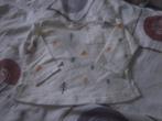 Nieuw roomwit/lichtblauw/oker ea shirtje boompjes Zara 68, Kinderen en Baby's, Babykleding | Maat 68, Nacht- of Onderkleding, Jongetje of Meisje