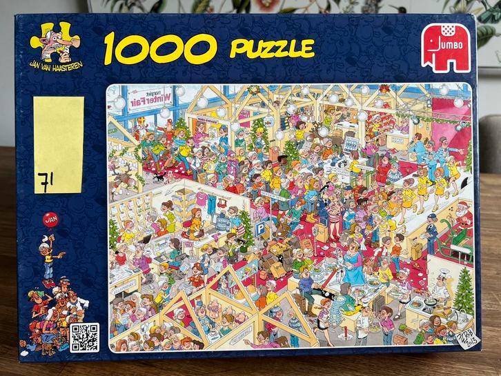 Jan van Haasteren - Winter Fair 1000 stukjes puzzel (71), Hobby en Vrije tijd, Denksport en Puzzels, Zo goed als nieuw, Legpuzzel
