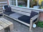 Grote tuinbank ruim 280cm breed incl bijpassende tafel, Ophalen, Gebruikt, Hout