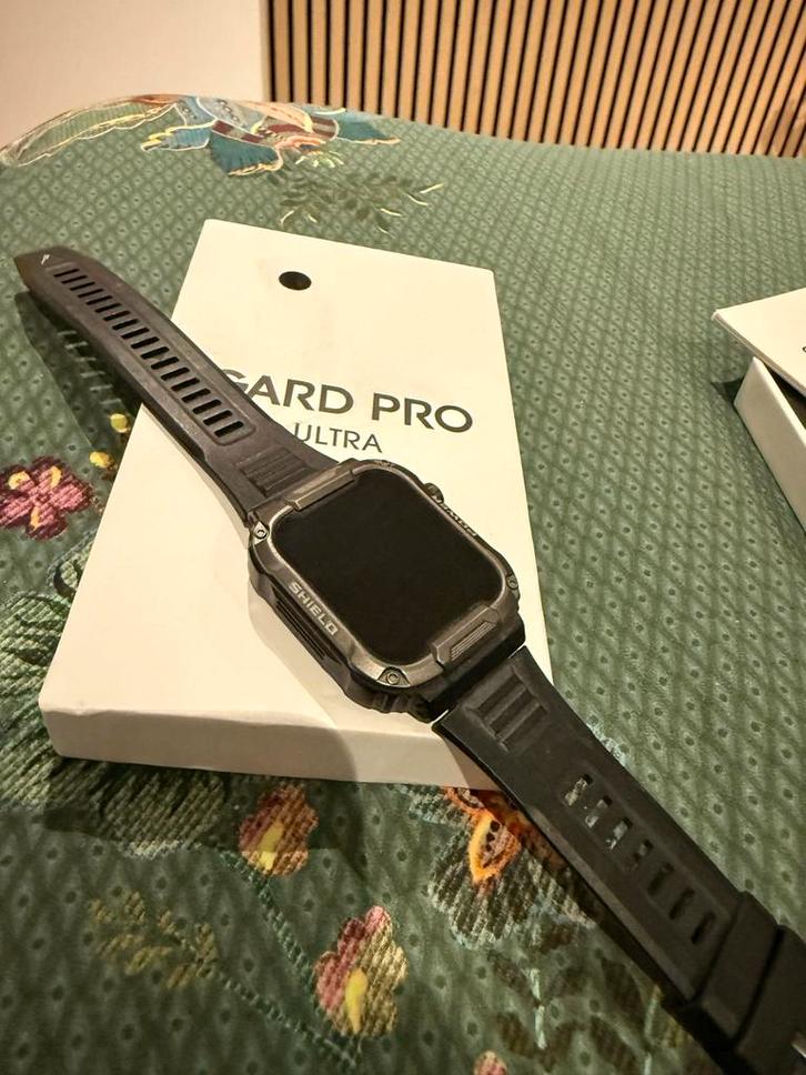 Smartwatch Gard Pro Ultra, Sieraden, Tassen en Uiterlijk, Smartwatches, Gebruikt, Android, Zwart, Afstand, Waterdicht, Ophalen