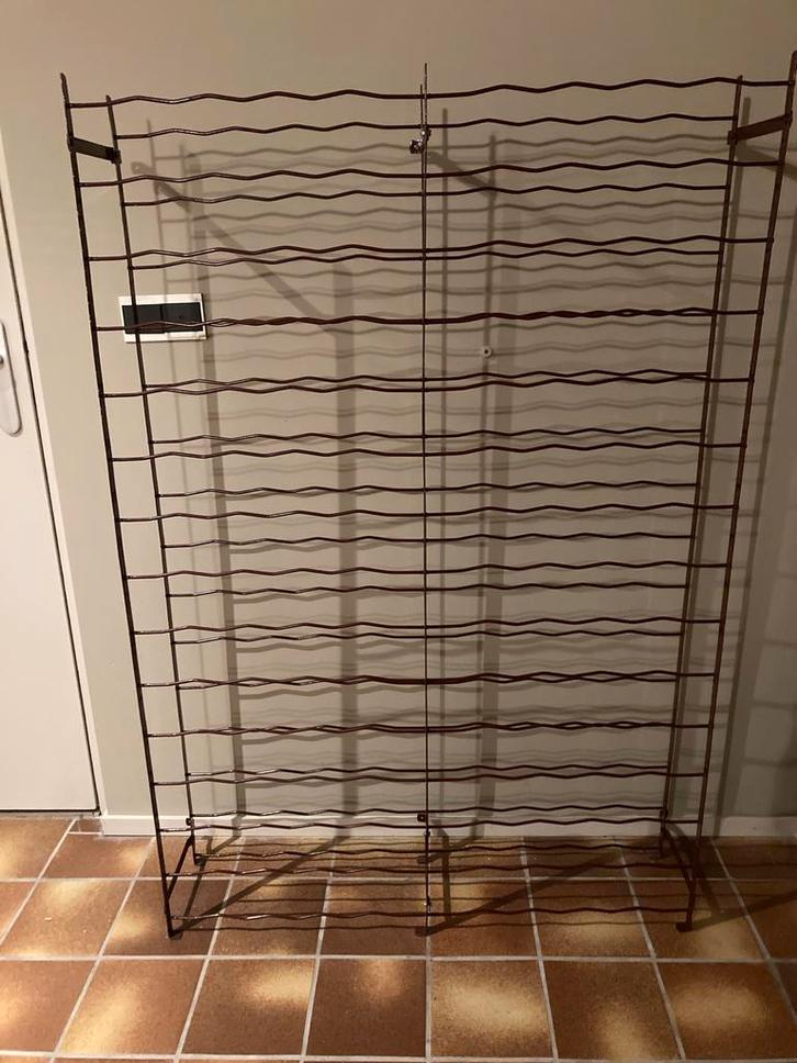 Groot wijnrek voor 150 flessen - Bordeauxrood, Huis en Inrichting, Woonaccessoires | Wijnrekken, Gebruikt, 75 cm of meer, Metaal