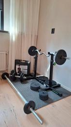 Fitnessbank, halterstang, dumbells, gewichten, etc, Sport en Fitness, Fitnessmaterialen, Ophalen, Gebruikt, Benen, Fitnessbank