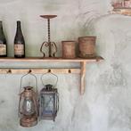 Brocante oude ijzeren kandelaar roest hoogte 34cm *Etage3*, Gebruikt, ., Ophalen of Verzenden, .