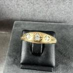 Gouden Ring | 8k | 1,85g | kopring 3x zirkonia |mt20| 400292, Sieraden, Tassen en Uiterlijk, Ophalen of Verzenden, 17 tot 18, Dame
