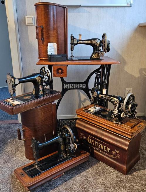 Oude naaimachines, 80 tot 130 jaar, Antiek en Kunst, Antiek | Naaimachines, Ophalen