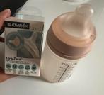 102) Suavinex babyfles incl nieuwe speen, Ophalen of Verzenden, Zo goed als nieuw, Borstkolf