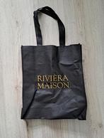 Zwarte tas draagtas zwart gouden letters Rivièra Maison, Ophalen of Verzenden, Nieuw, Zwart, Shopper