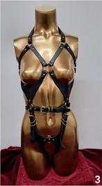 Zwart leren lingerie set Wasteland clubwear, Ophalen of Verzenden, Rood