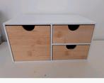 Bureau organizer/ ladekastje/ bamboo wit, Ophalen of Verzenden, Zo goed als nieuw