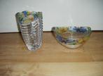 Anna Hutte Bleikristal set,puntgaaf,handbeschilderd,design, Ophalen of Verzenden