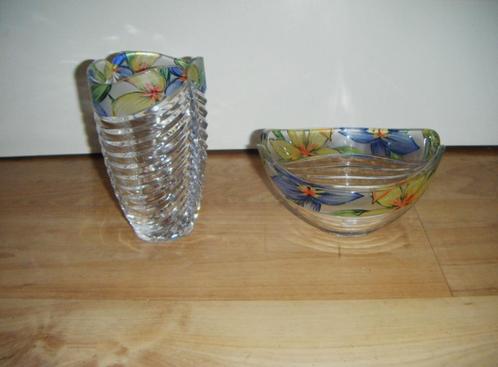 Anna Hutte Bleikristal set,puntgaaf,handbeschilderd,design, Antiek en Kunst, Antiek | Glas en Kristal, Ophalen of Verzenden