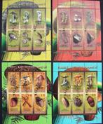 - 941 - 4 Blokken met Mushrooms + Fossielen. Nr's 1 t/m 4, Postzegels en Munten, Postzegels | Thematische zegels, Dier of Natuur