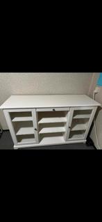 Witte Dressoir met Glazen Deuren, Overige materialen, 150 tot 200 cm, Ophalen of Verzenden, Zo goed als nieuw