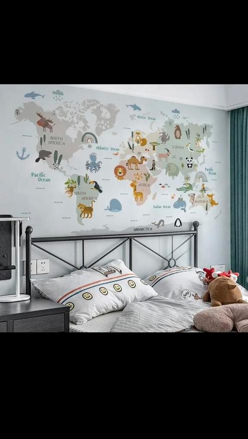 Wereld muursticker kinderkamer / babykamer, Kinderen en Baby's, Kinderkamer | Inrichting en Decoratie, Ophalen of Verzenden