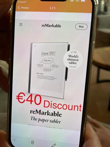 Remarkabke 2 discount code : 40 Euro