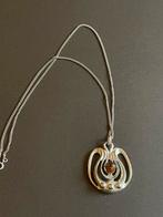 Leuke zilverkleurige ketting met tijgeroog?, Gebruikt, Ophalen of Verzenden, Zilver, Overige materialen