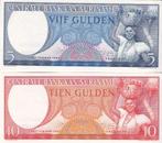 SURINAME 50 JAAR ONAFHANKELIJK  VIJF  EN  TIEN  GULDEN, Postzegels en Munten, Bankbiljetten | Nederland, Ophalen of Verzenden